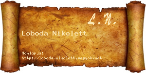 Loboda Nikolett névjegykártya